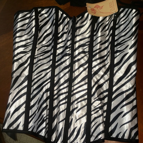 Reversible animal cheetah zebra print corset - Picture 1 of 8